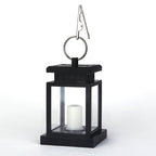 Dusk Solar Candle Lantern with hanging ring and clip