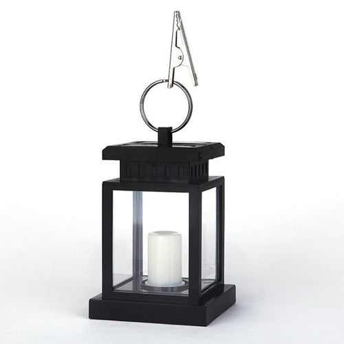 Dusk Solar Candle Lantern with hanging ring and clip