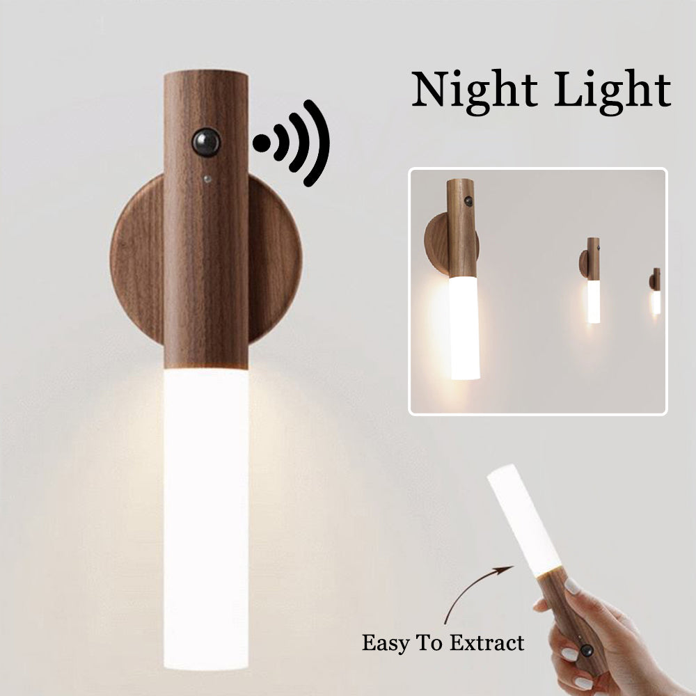 Wand Magnetic Sensor Light — Wood-effect / Single