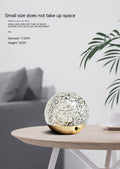 Supplier image of the spherical water-ripple lamp illuminating a room